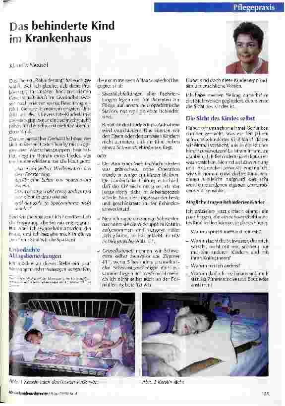 Vorschauseite 1: Das behinderte Kind im Krankenhaus