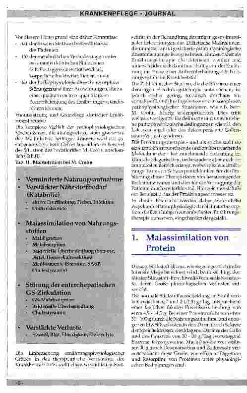 Vorschauseite 2: Pathophysiologie der Nährstoffresorption