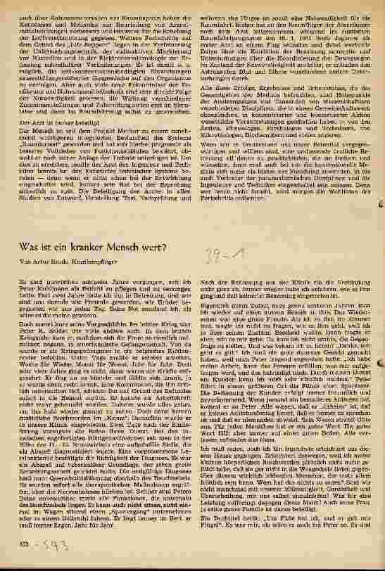 Vorschauseite 1: Was ist ein kranker Mensch wert?