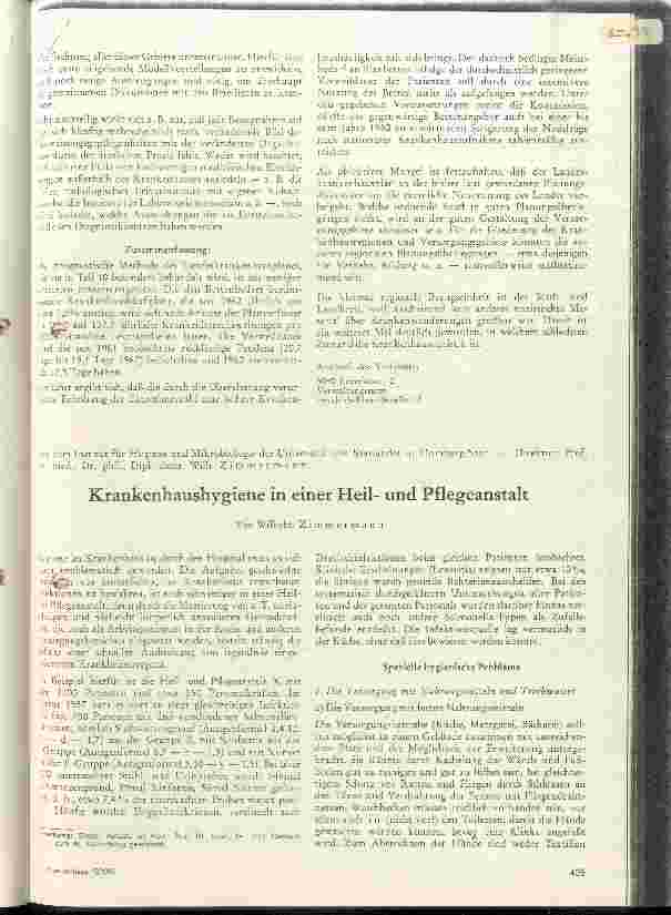 Vorschauseite 1: Krankenhaushygiene in einer Heilund Pflegeanstalt