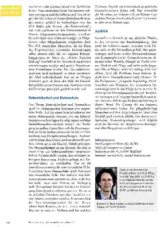Vorschauseite 5: Potenziale der Gesundheitstelematik im Umfeld der Pflege