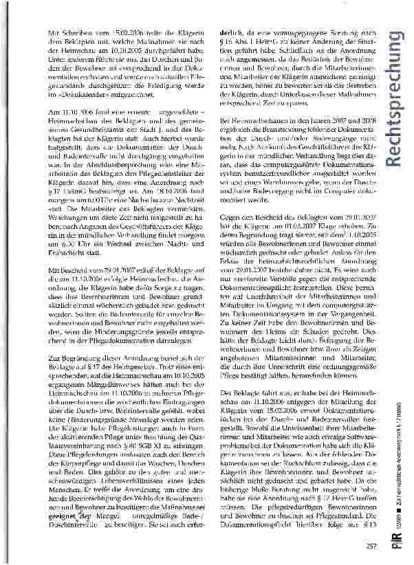 Vorschauseite 2: Zur heimrechtlichen Anordnung nach § 17 HeimG