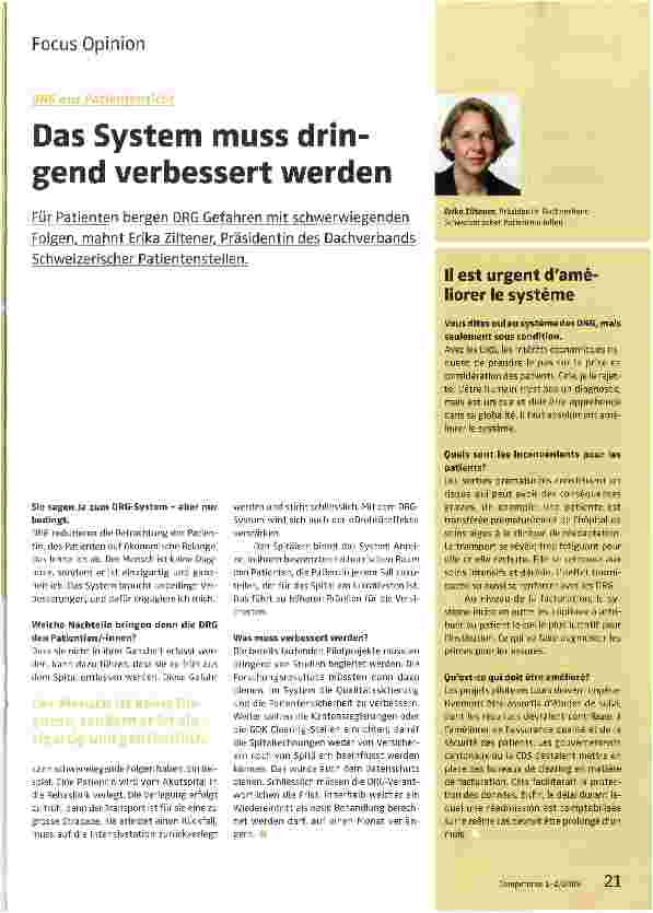 Vorschauseite 1: Das System muss dringend verbessert werden