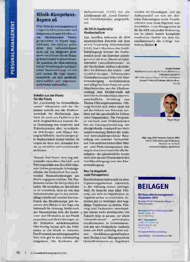 Vorschauseite 2: Damit Führen Im Krankenhaus gelingt