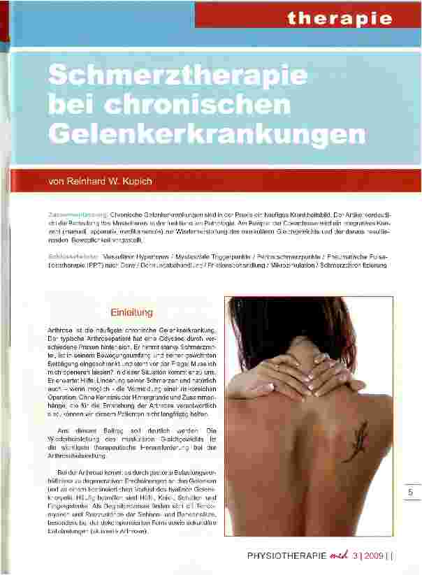 Vorschauseite 1: Schmerztherapie bei chronischen Gelenkerkrankungen