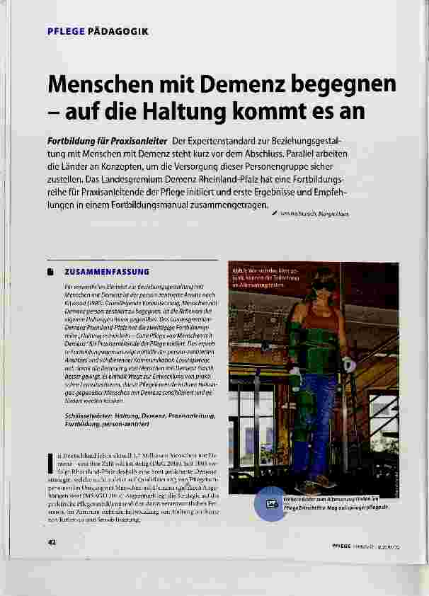 Vorschauseite 1: Menschen mit Demenz begegnen auf die Haltung kommt es an