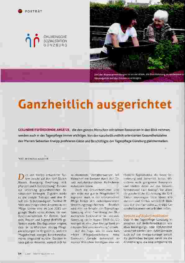 Vorschauseite 1: Ganzheitlich ausgerichtet