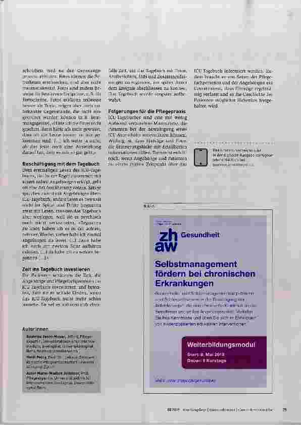 Vorschauseite 3: Mit Tagebuch «grosse Leere» füllen