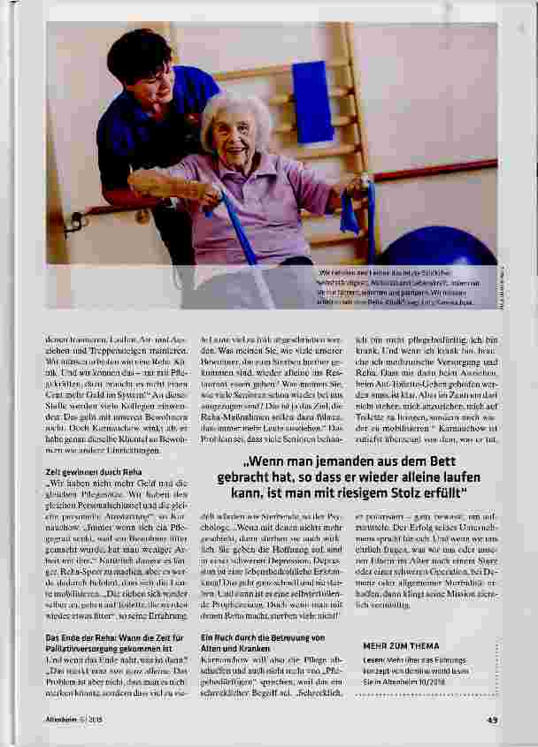 Vorschauseite 2: Reha statt Pflege