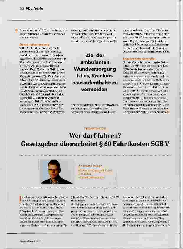 Vorschauseite 1: Wer darf fahren? Gesetzgeber überarbeitet § 60 Fahrtkosten SGB V