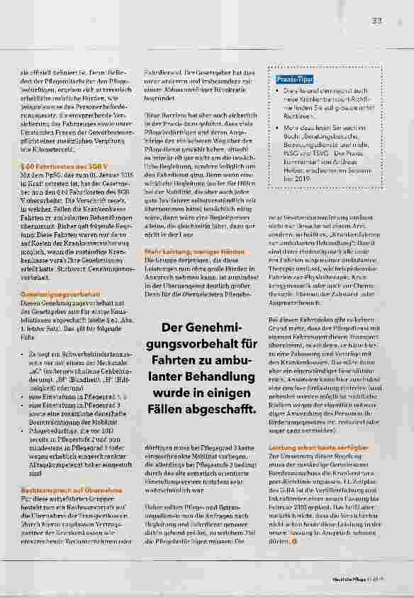 Vorschauseite 2: Wer darf fahren? Gesetzgeber überarbeitet § 60 Fahrtkosten SGB V
