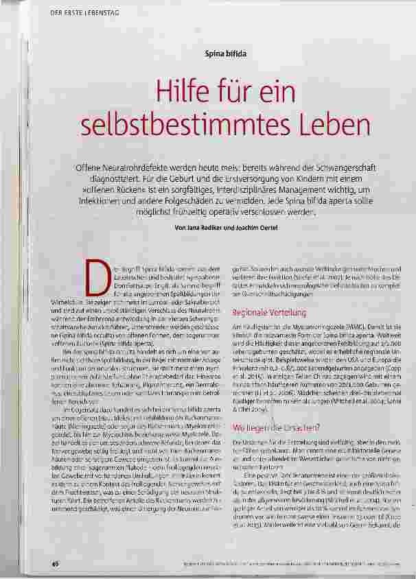 Vorschauseite 1: Hilfe für ein selbstbestimmtes Leben