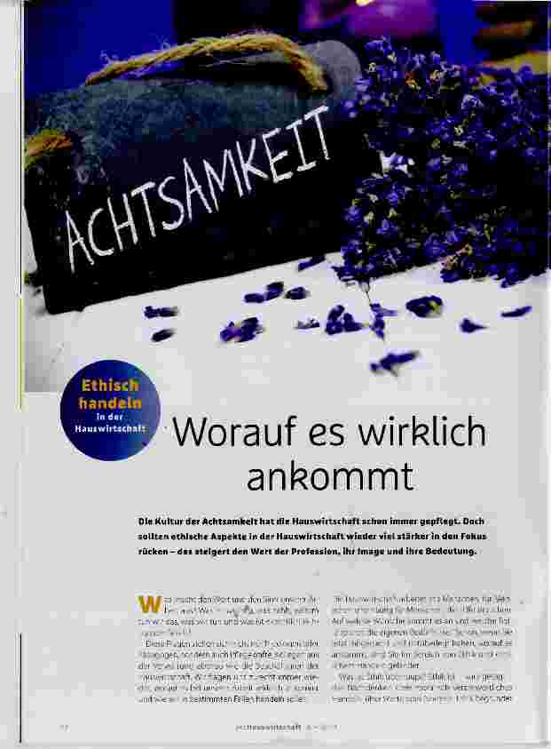 Vorschauseite 1: Worauf es wirklich ankommt
