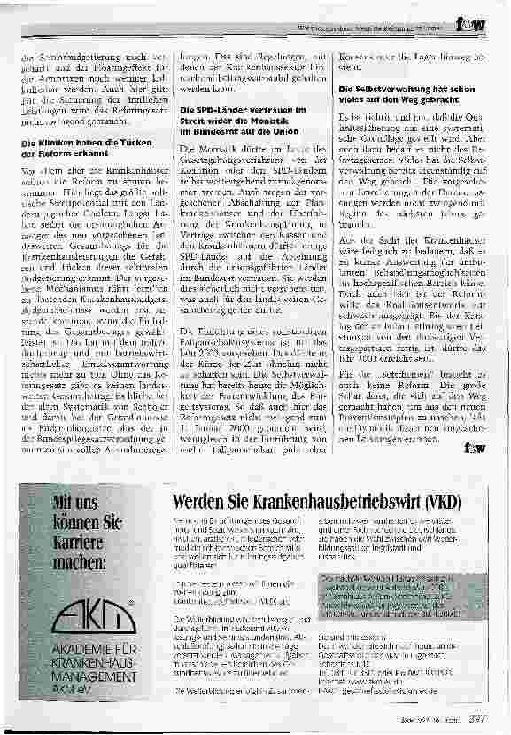 Vorschauseite 2: Was passierte denn, wenn die Reform nicht käme?