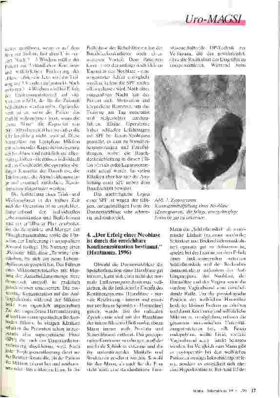 Vorschauseite 3: Die Ileum-Neoblase 1. Teil: Miktion via naturalis