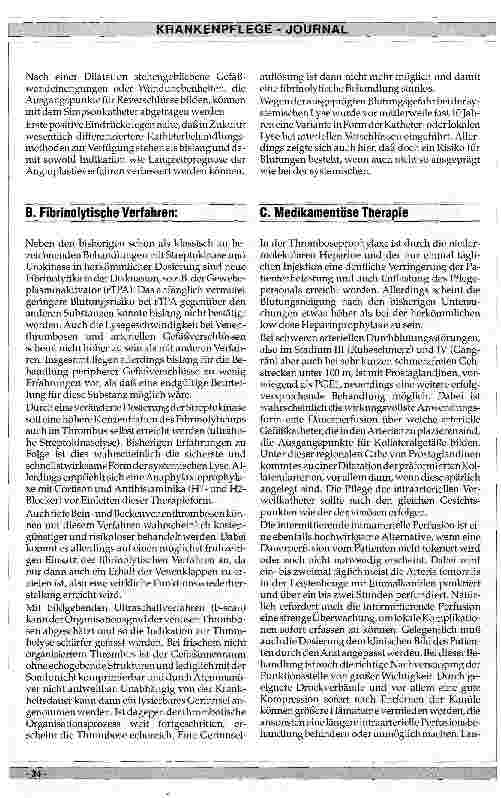 Vorschauseite 2: Neuere therapeutische Aspekte beim arteriellen und venösen Gefäßverschluß