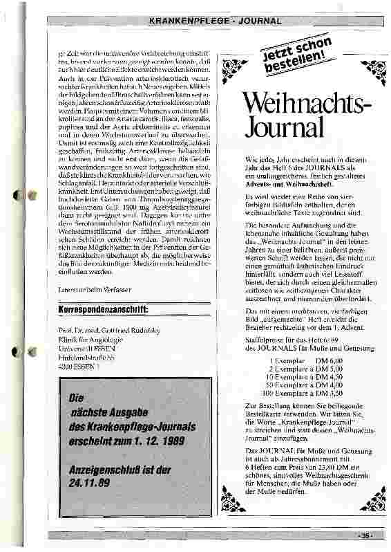 Vorschauseite 3: Neuere therapeutische Aspekte beim arteriellen und venösen Gefäßverschluß