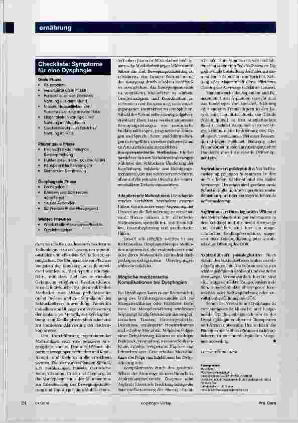Vorschauseite 3: Wenn Schlucken zum Problem wird