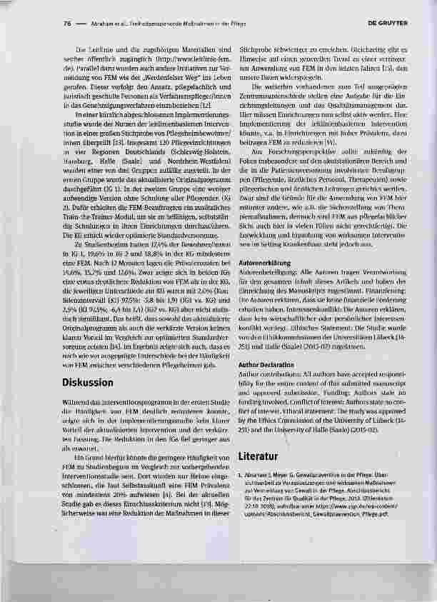 Vorschauseite 2: Freiheitsentziehende Maßnahmen in der Pflege