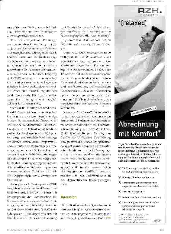 Vorschauseite 5: Die Tendinopathie der Patellarsehne Konservative Therapiemöglichkeiten - Teil 2