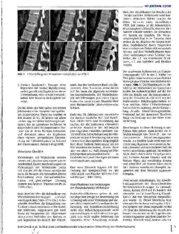 Vorschauseite 2: Indikationen und Methoden der konservativen Behandlung von Wirbelfrakturen