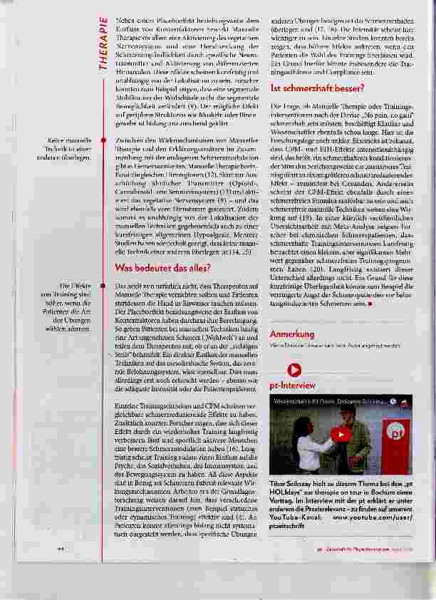 Vorschauseite 3: No brain, no pain Welche Bedeutung hat die endogene Schnnerznnodulation?