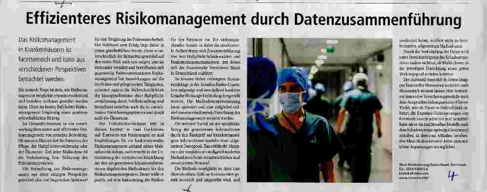Vorschauseite 1: Effizienteres Risikomanagement durch Datenzusammenführung