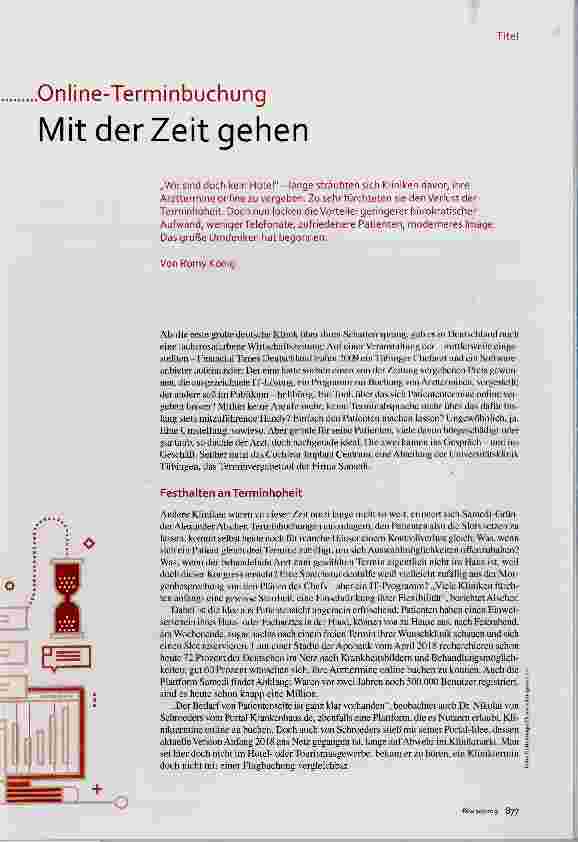 Vorschauseite 1: Online-Terminbuchung Mit der Zeit gehen