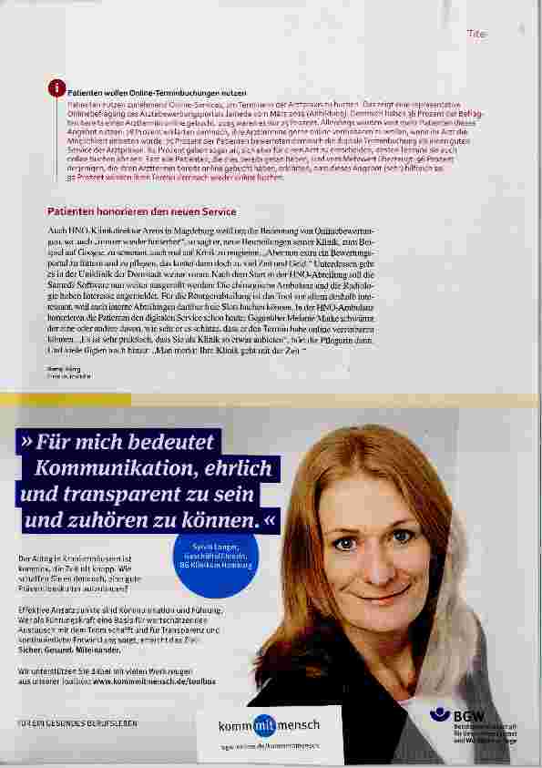 Vorschauseite 5: Online-Terminbuchung Mit der Zeit gehen