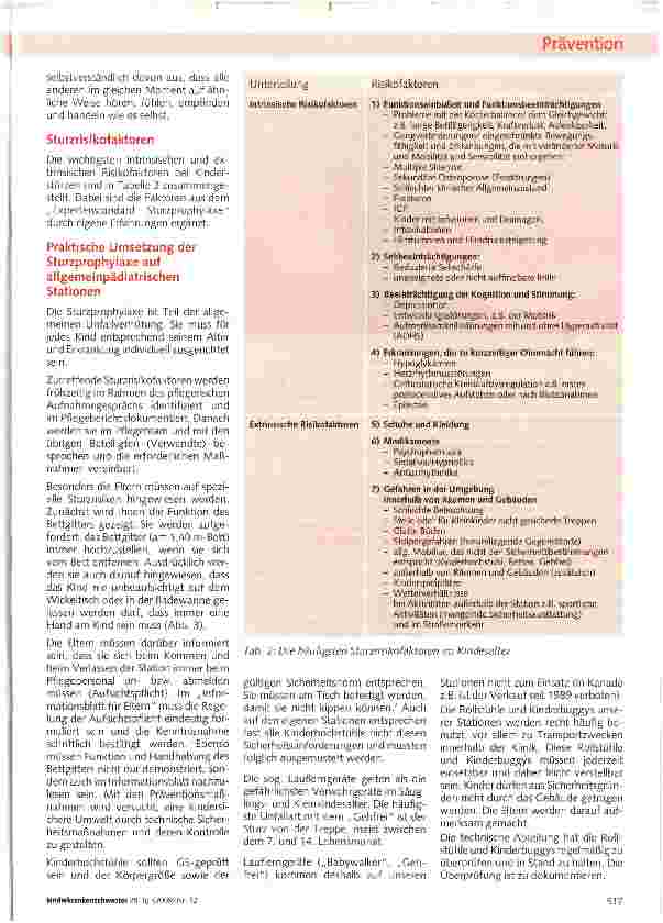 Vorschauseite 4: Expertenstandard Sturzprophylaxe: Bedeutung für die Pädiatrie