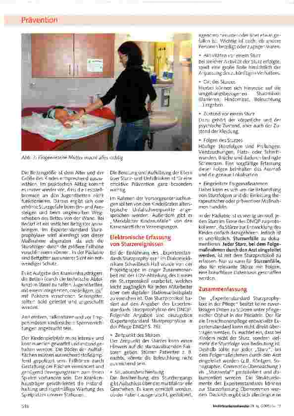 Vorschauseite 5: Expertenstandard Sturzprophylaxe: Bedeutung für die Pädiatrie