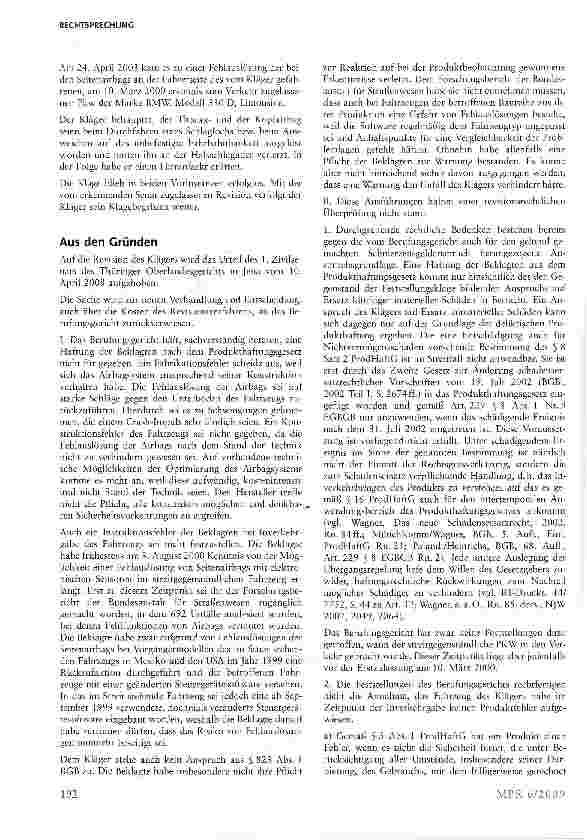 Vorschauseite 2: Zu den Fehlerbegriffen im Produkthaftungsrecht