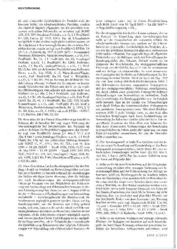 Vorschauseite 6: Zu den Fehlerbegriffen im Produkthaftungsrecht