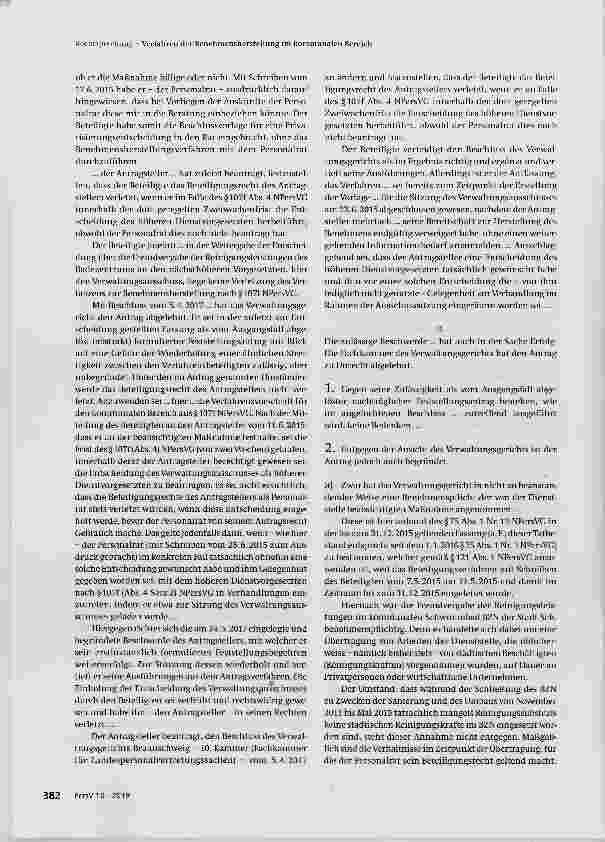Vorschauseite 3: Verfahren der Benehmensherstellung im kommunalen Bereich