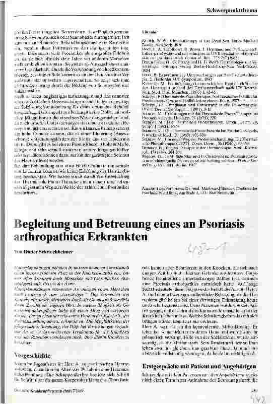 Vorschauseite 4: Der heutige Stand der Psoriasis-Behandlung