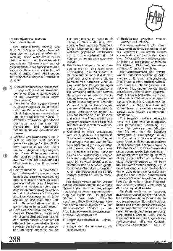 Vorschauseite 3: Neue Wohnformen im Altenund Pflegeheim