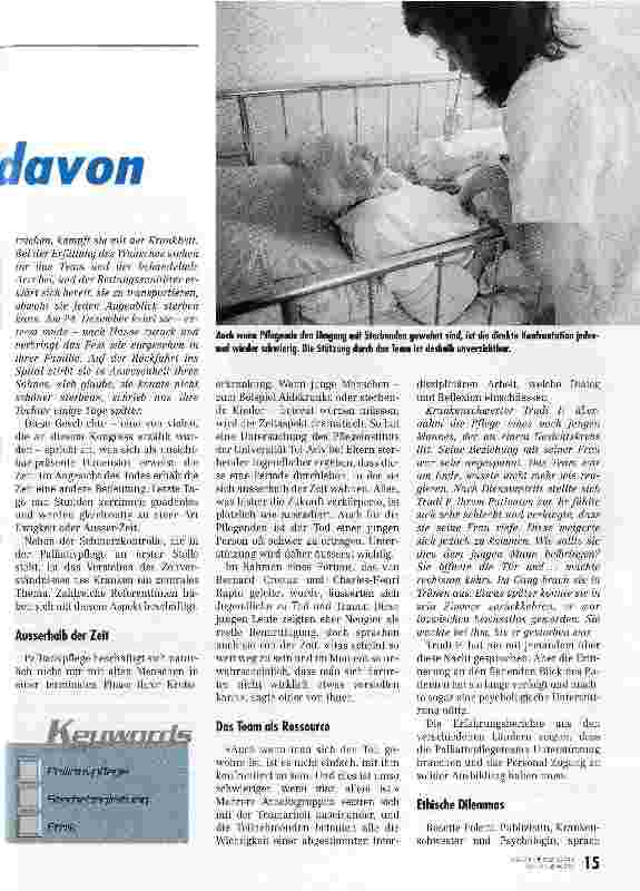 Vorschauseite 2: Die Zeit bleibt stehen und rast davon 6. Kongress der europäischen Gesellschaft für Palliativpflege