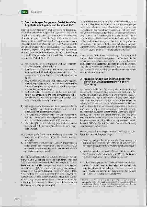 Vorschauseite 2: Das Hamburger Programm „Sozialräumliche Angebote der Jugendund Familienhilfe (SAJF) und seine wissenschaftliche Begleitforschung