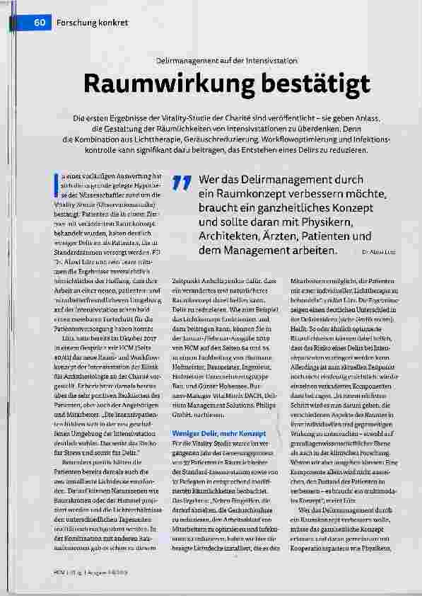 Vorschauseite 1: Raumwirkung bestätigt