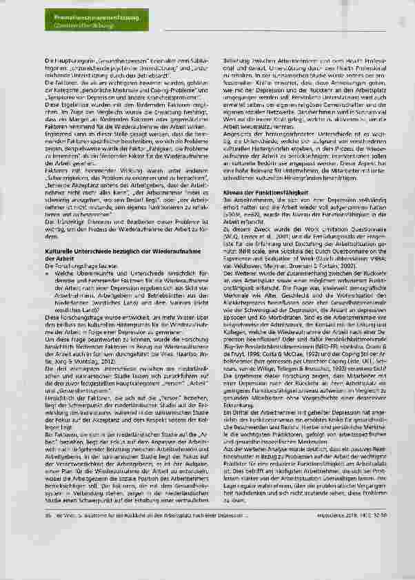 Vorschauseite 5: Bausteine für die Rückkehr an den Arbeitsplatz nach einer Depression