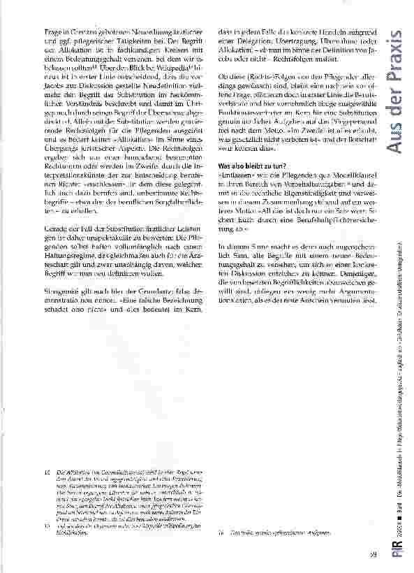 Vorschauseite 3: Die »Modellklausel« im Pflege-Weiterentwicklungsgesetz - zugleich ein »Einfallstor« für wissenschaftliche Untugenden?