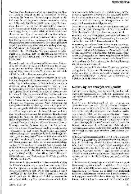 Vorschauseite 3: Vorabentscheidungsverfahren zur Auftraggebereigenschaft der gesetzlichen KrankenkassenArt. i, Art. 21 ff. der Richtlinie 2004/18/EG, §§ 1, 4, SGB V