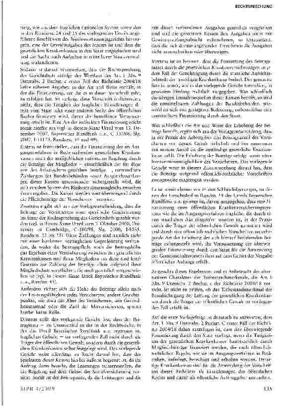 Vorschauseite 5: Vorabentscheidungsverfahren zur Auftraggebereigenschaft der gesetzlichen KrankenkassenArt. i, Art. 21 ff. der Richtlinie 2004/18/EG, §§ 1, 4, SGB V