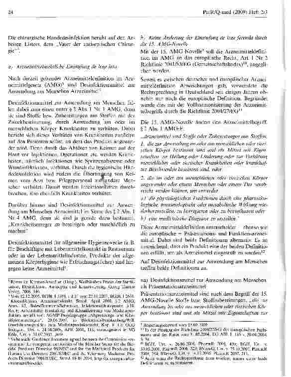 Vorschauseite 2: Die rechtliche Einstufung von Desinfektionsmitteln in Deutschland