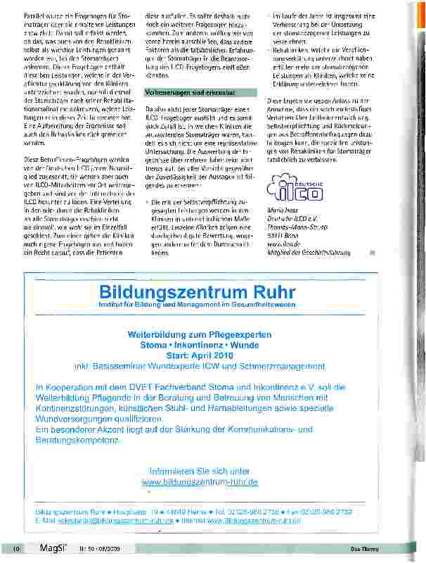 Vorschauseite 2: Stationäre Rehabilitation des Stomaträgers