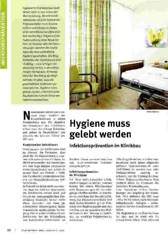 Vorschauseite 1: Hygiene muss gelebt werden