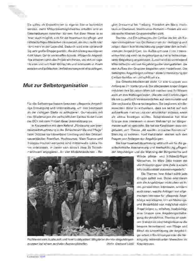 Vorschauseite 3: Pflegende Angehörige melden sich zu Wort