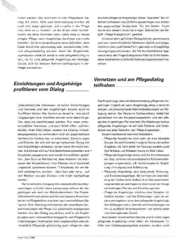 Vorschauseite 5: Pflegende Angehörige melden sich zu Wort