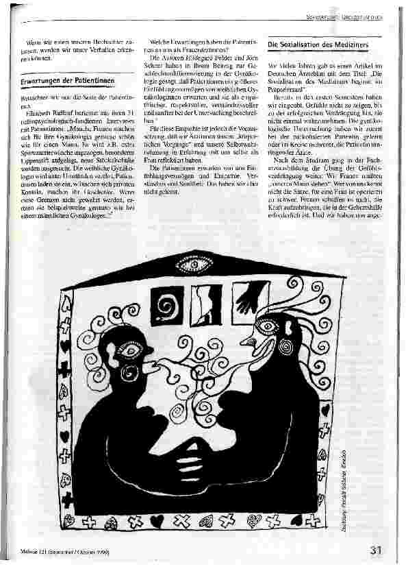 Vorschauseite 2: Erotik zwischen Frauenärztin und Patientin Wahrnehmung und Reflexion von Zärtichkeit und Härte, von Nähe und Distanz