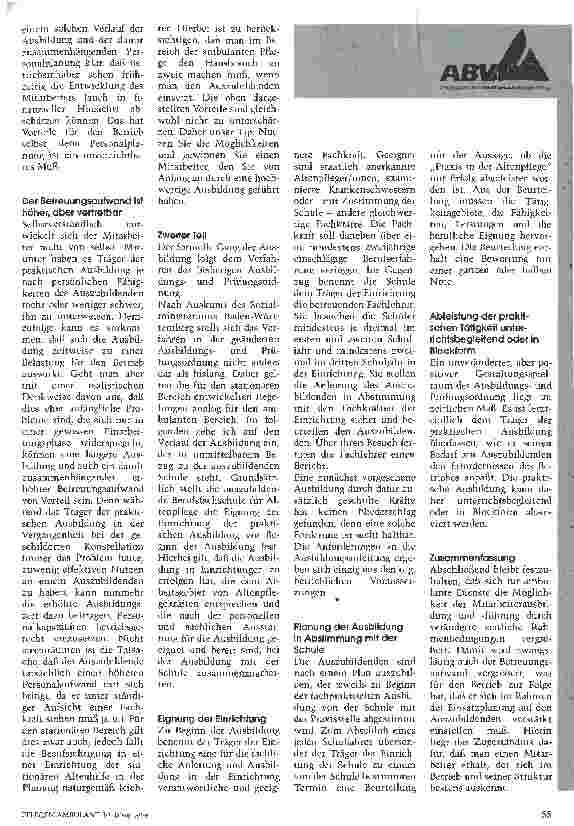 Vorschauseite 2: Änderung in der Altenpflegeausbildung